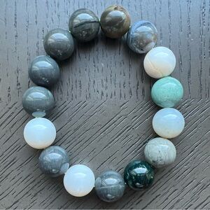 Ocean jasper bracelet 15mm SIZE 7’